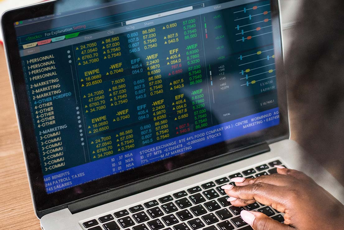 Stock Trading on Laptop Stock Trading on Laptop